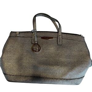 Henri Bendel Silver Tote Bag